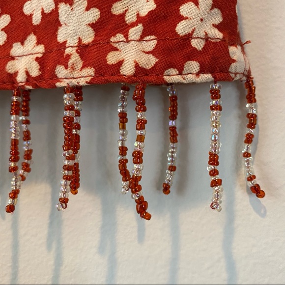 Fabindia Boho style cami red beaded tassels like new! - Picture 2 of 15